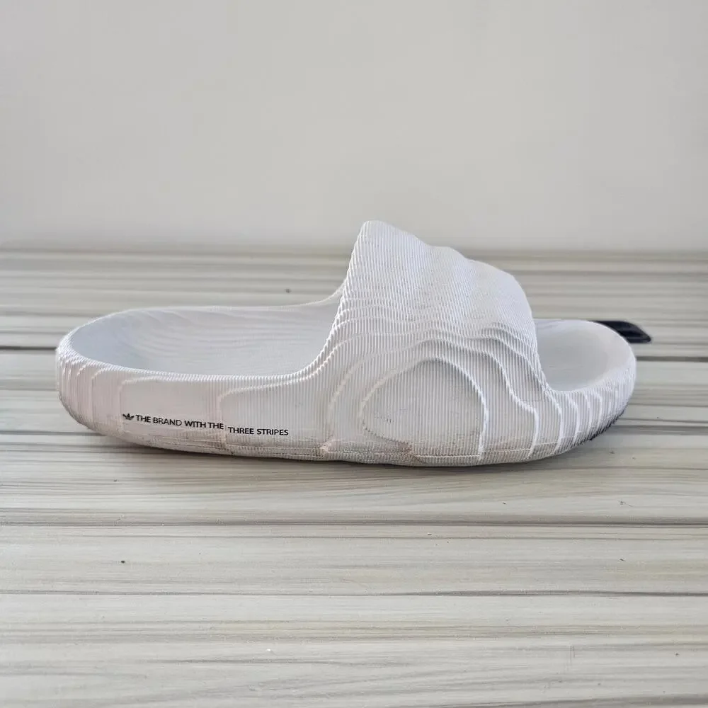Adidas Originals Adilette 22 Men's Slide Sandals White Size 5 - Picture 2 of 9